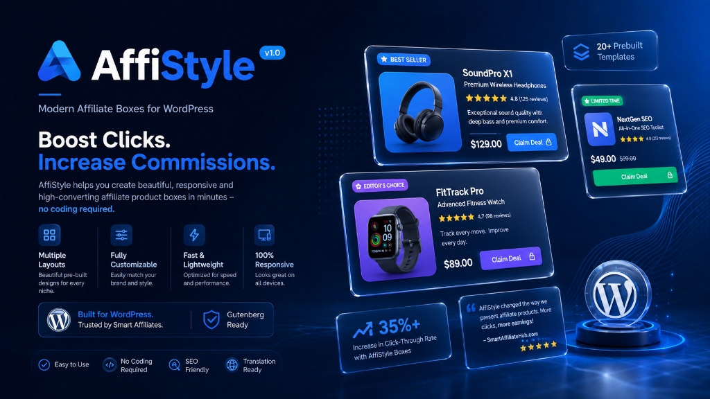 AffiStyle — Stunning Comparison Boxes & Higher Conversions