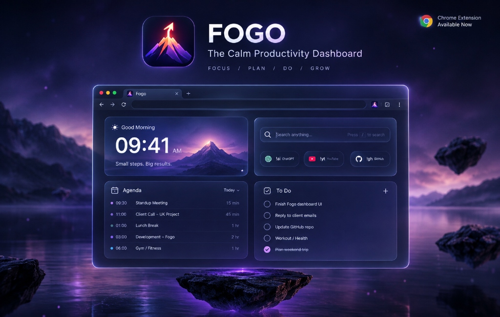 Fogo Chrome Extension — Master Dashboard